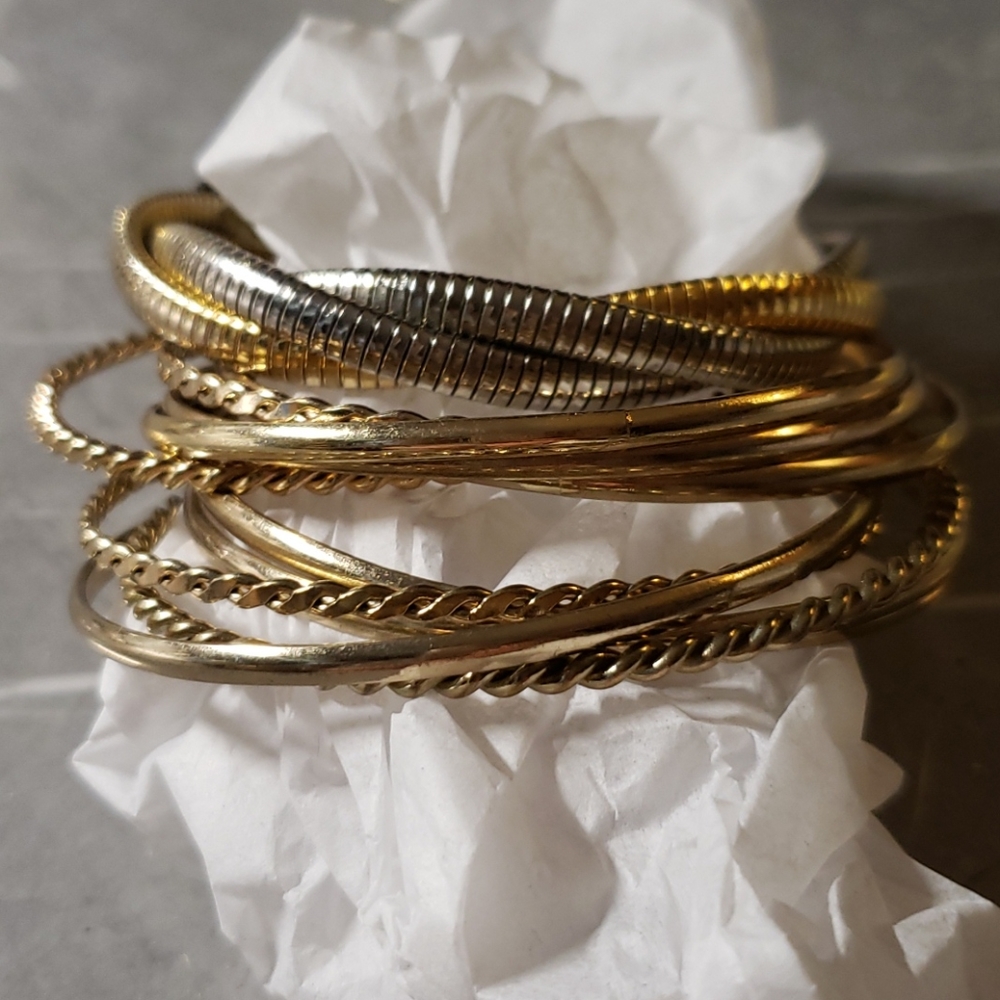 3 Gold Bracelets, one is Premium Design